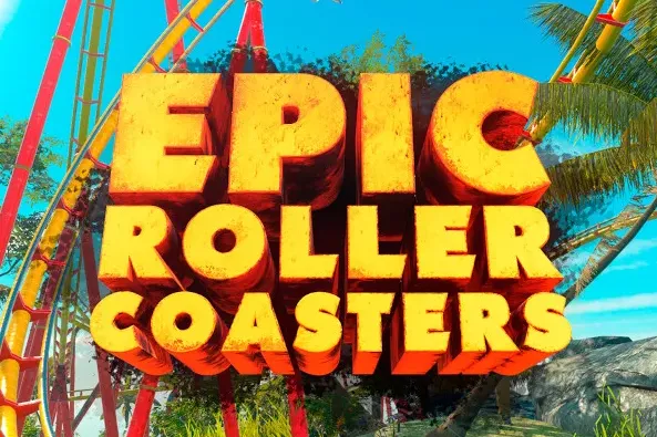 Het VR-spel Epic Roller Coasters met een achtbaan